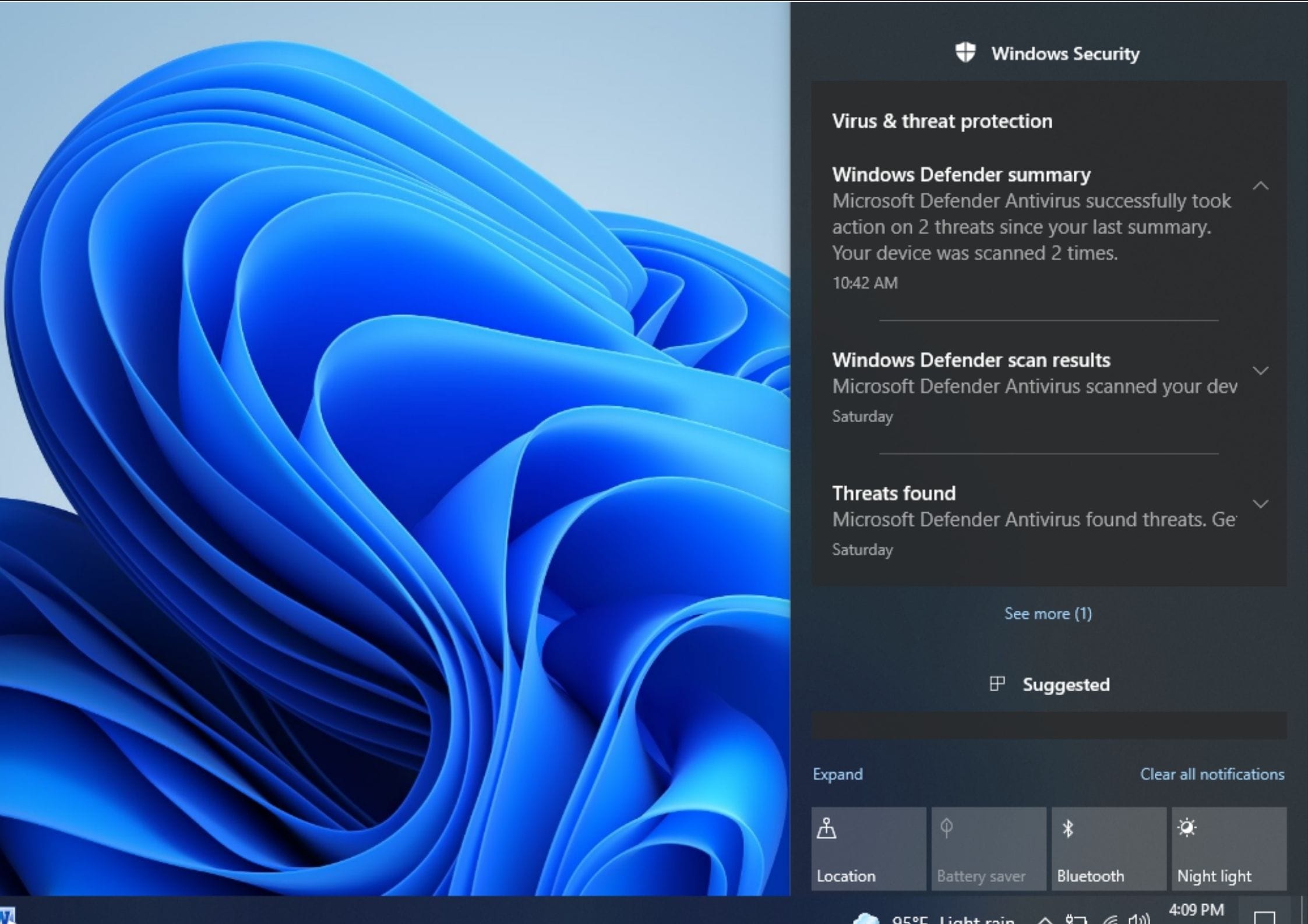 Notifications and Action Center