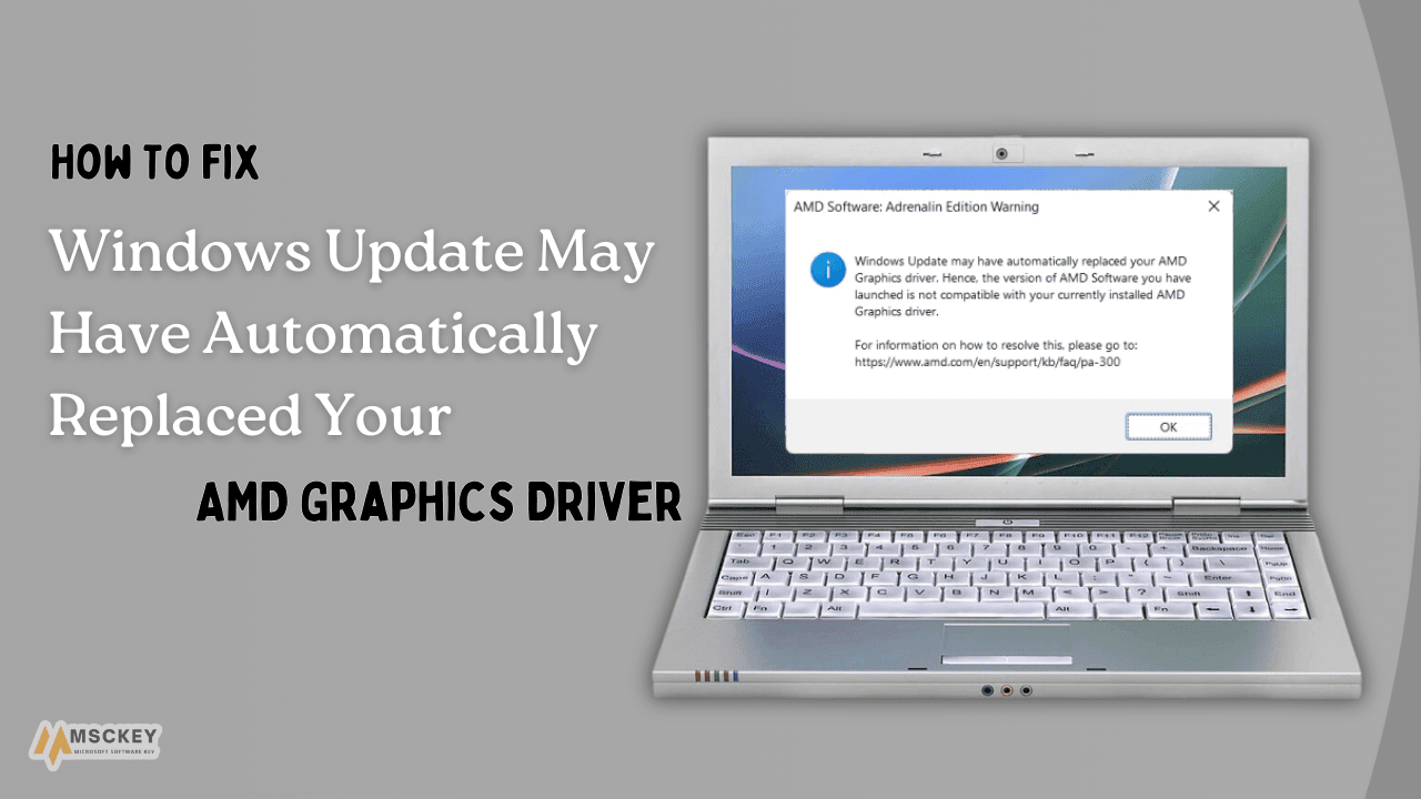 Windows update may have automatically replaced your amd