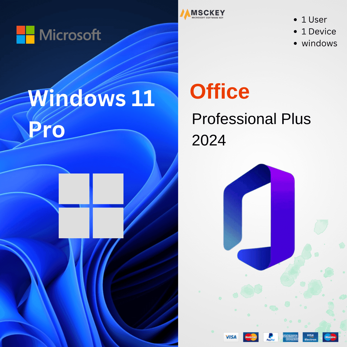 Windows 11 Pro and Office 2024 Professional Plus Bundle Windows 11 Pro + Office 2024 Professional Plus bundle license key